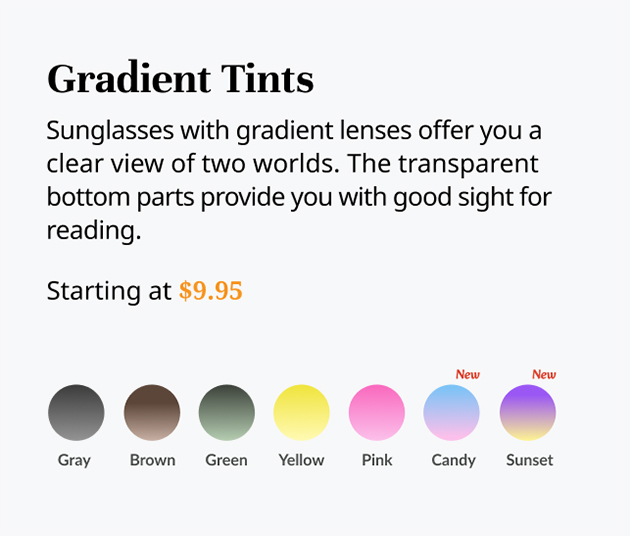 Gradient Tints