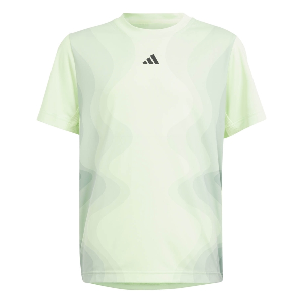 Tennis Polo and Shirts Boy adidas Pro TShirt Boys  Semi Green Spark IU4288