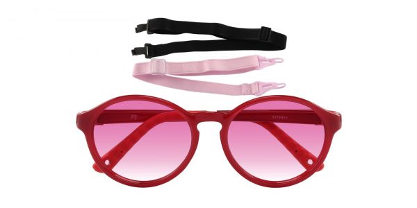 Costa Round Prescription Glasses - Red