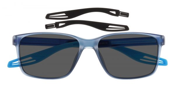 Nathan Rectangle Prescription Glasses - Blue