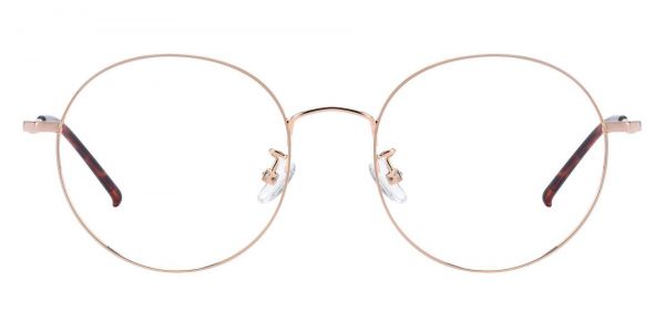 Bravo Round Prescription Glasses - Rose Gold