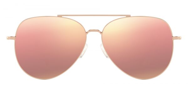 Felton Aviator Prescription Glasses - Rose Gold