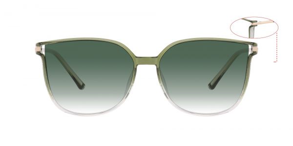 Nicolette Square Prescription Glasses - Green