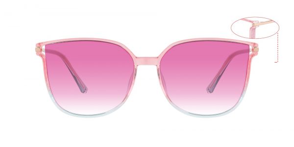 Nicolette Square Prescription Glasses - Pink