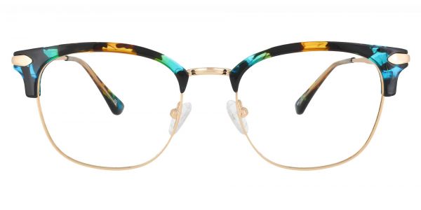 Webster Browline Prescription Glasses - Two-tone/Multi Color