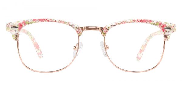 Hartley Browline Prescription Glasses - Floral