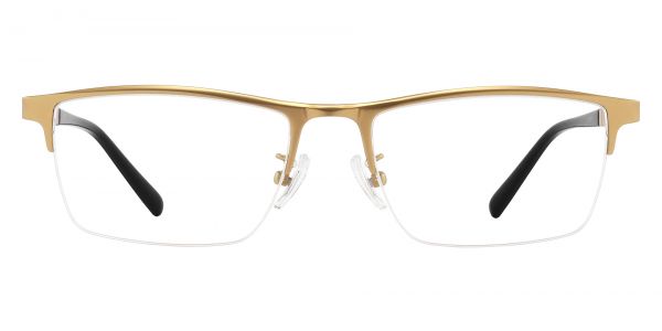 Maine Rectangle Prescription Glasses - Gold