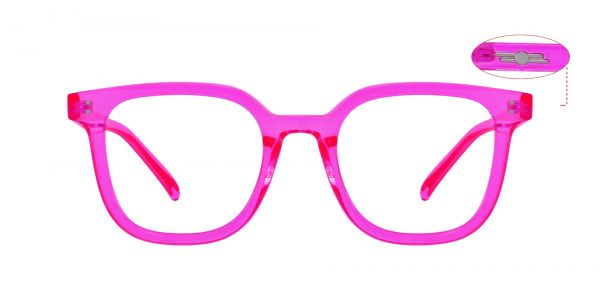 Florian Square Prescription Glasses - Pink