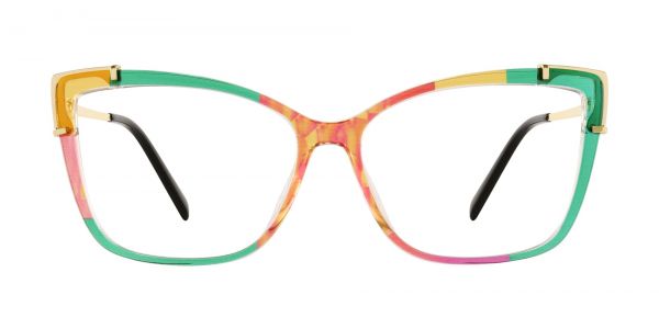 Hestia Cat Eye Prescription Glasses - Two-tone/Multi Color