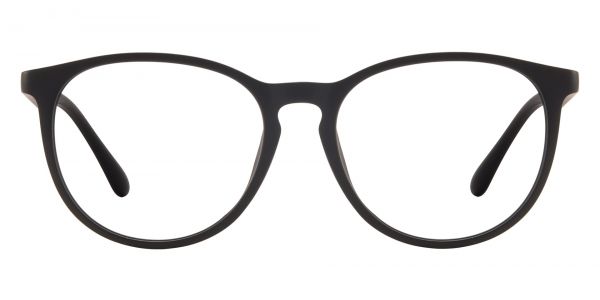 Maple Oversized Round Prescription Glasses - Black