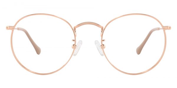 Mouad Round Prescription Glasses - Rose Gold