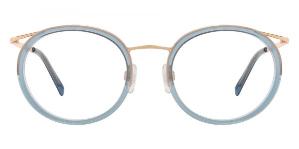 Tucker Round Prescription Glasses - Blue