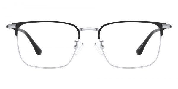 Flint Browline Prescription Glasses - Silver