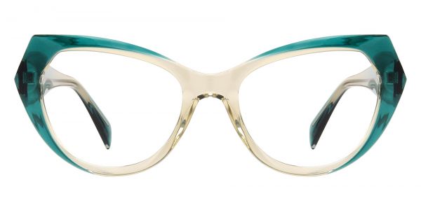 Hazel Cat Eye Prescription Glasses - Green