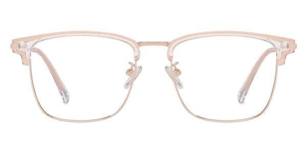 Jey Browline Prescription Glasses - Rose Gold